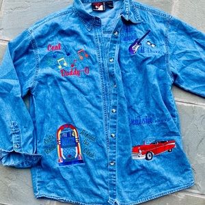 Vintage jean button down